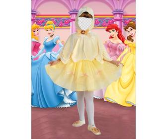 effet photo du petit costume princesse pour les filles