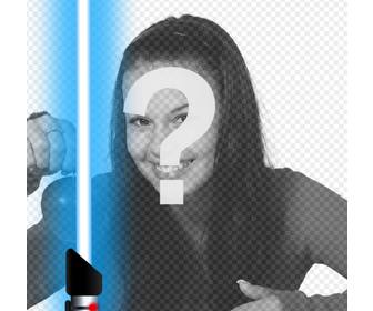 effet photo du sabre laser bleu star wars votre photo