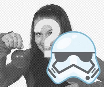 autocollant du masque dun stormtrooper pour vos photos