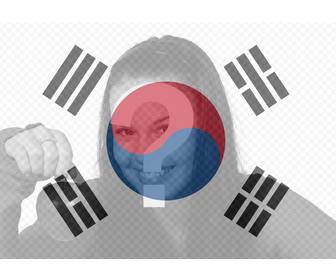 filtre du drapeau coree du sud votre photo