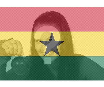 drapeau du ghana appliquer comme un filtre vos photos
