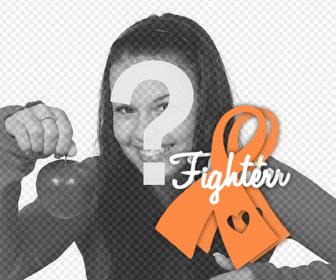 ruban orange pour les combattants contre leucemie
