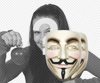 vous pouvez porter le masque anonyme avec cet autocollant