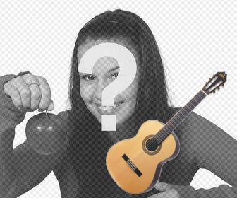 ajouter une guitare espagnole vos photos avec ce sticker