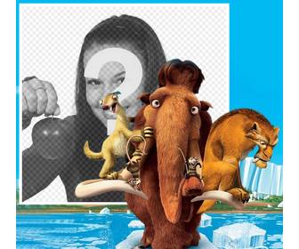 effet photo avec les personnages du film ice age pour recuperer