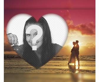 effet romantique pour telecharger votre photo avec un couple dans un coucher soleil