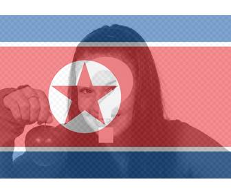 drapeau coree du nord ajouter comme un filtre vos photos