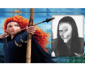 caractere du film brave avec son arc ou vous pouvez modifier avec votre photo effet