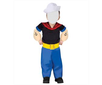 montage dune ligne deguisement popeye the sailor man pour les enfants