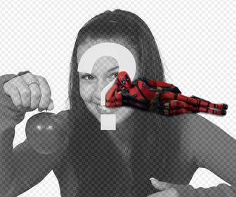 deadpool couche et vous pouvez le mettre sur vos photos comme autocollant