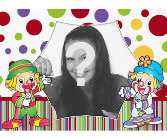 colorful effet photo avec des clowns pour decorer une photo