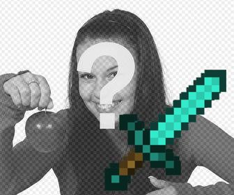 effet photo pour mettre lepee minecraft sur vos images