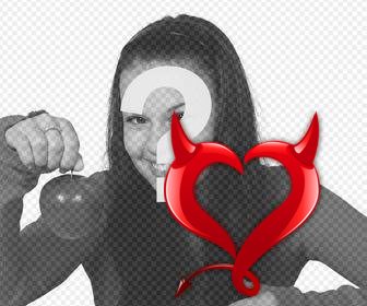 effet photo pour ajouter un coeur diable sur vos photos