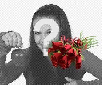 bouquet roses rouges pour ajouter sur vos photos comme un autocollant