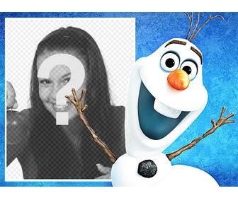 effet photo votre photo avec olaf du film danimation frozen