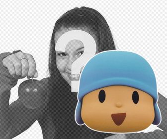 autocollant pocoyo visage pour ajouter partout sur vos photos