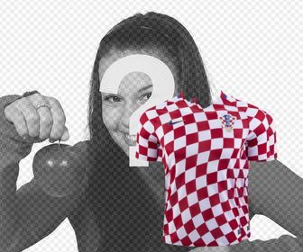 shirt selection football croatie coller sur vos photos