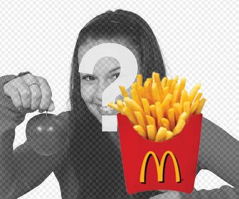 sticker decoratif pour coller les pommes terre mcdonalds sur vos photos