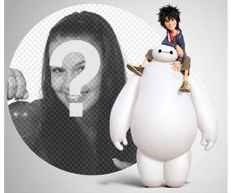 ajoutez votre photo gratuitement avec les personnages big hero 6 avec effet editable cet effet votre photo et detre avec baymax et hiro hamada du film danimation disney big hero 6 cet effet est gratuit et parfait pour les fans ce film