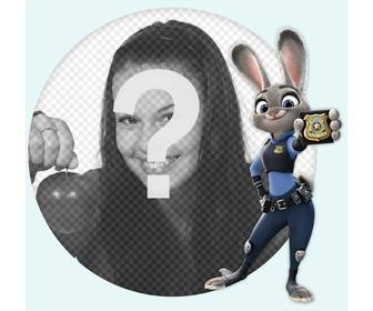 effet photo avec le lapin judy hopps zootopia film