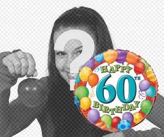 ballon colore pour celebrer le 60e anniversaire lajouter sur votre