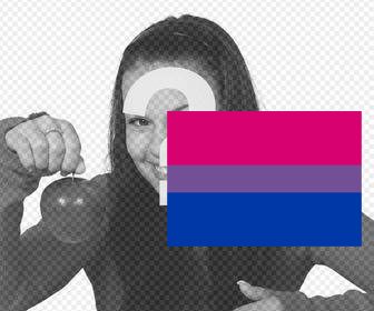 drapeau bisexualite pour coller des photos comme un autocollant ligne