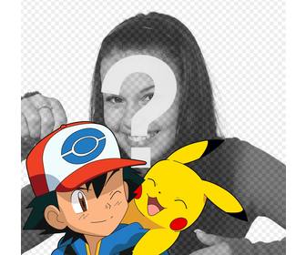 effet avec ash et pikachu ou vous pouvez ajouter votre photo pour obtenir un effet photo gratuit ligne