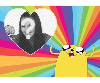 colorful effet photo avec jake the dog adventure time pour votre photo