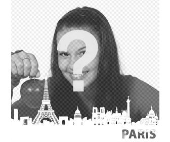 editable effet photo pour votre photo pour ajouter silhouette paris