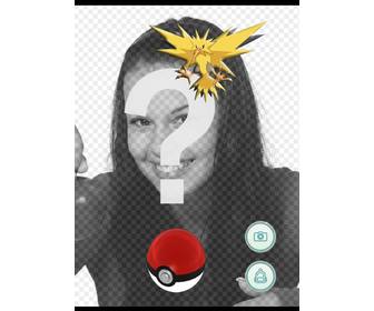 catch the electrique pokemon zapdos avec ce photomontage modifiable