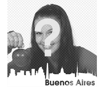 photomontage avec silhouette ville buenos aires pour mettre votre photo