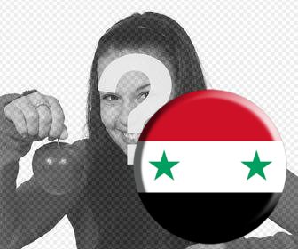 bouton coller sur vos photos avec le drapeau syrie pour