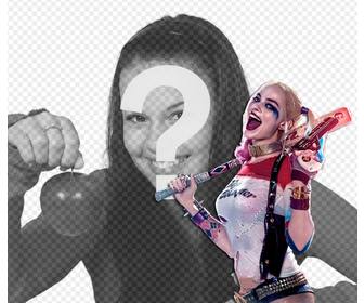 photomontage mettre votre photo cote du mechant harley quinn