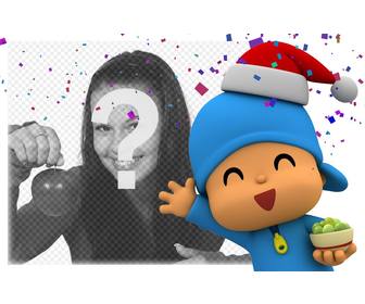 effet noel avec pocoyo pour editer avec un votre photo pour