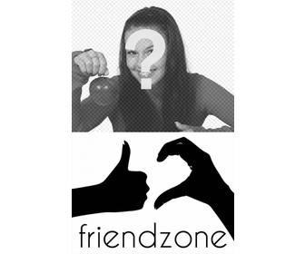 votre photo avec le symbole officiel friendzone avec cet amusement effet