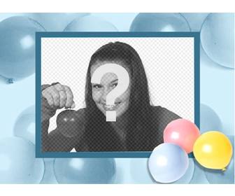 carte dquotanniversaire avec des ballons ou vous pouvez mettre votre photo et lquotenvoyer par courriel ou imprimer