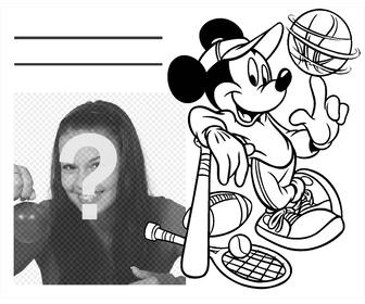 telechargez votre photo ce dessin mickey et limprimer colorier