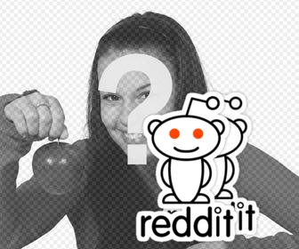 autocollant reddit logo forum internet celebre pour mettre dans votre photo
