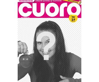 votre photo dans un cadre qui reproduit couverture dquotun magazine tabloid appele cuoro