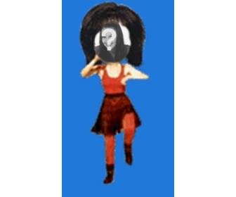 placez votre visage sur le corps dquotune femme dans le style bande dessinee danse rouge modifiez le gif anime partir page pour telecharger ou envoyer un courriel