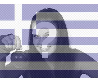 photomontages createur du drapeau grece avec une image vous telechargez