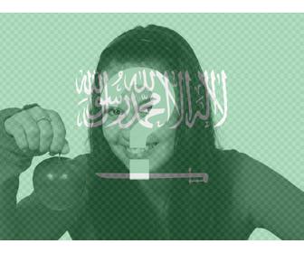 photo montage mettre le drapeau lquotarabie saoudite avec une photo vous telechargez