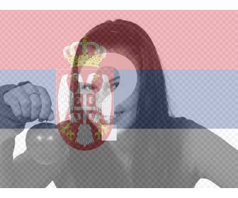 photo collage mettre le drapeau serbie avec photo vous telechargez
