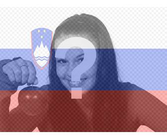 mettez votre photo avec le drapeau slovenie avec ce montage photo ligne