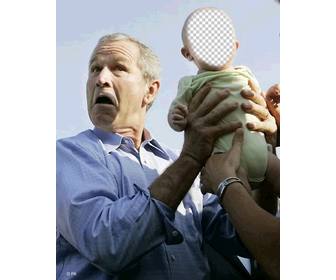 modifier cette photo montage fun avec george bush et un