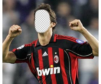 photomontage kaka avec le maillot milan pour mettre votre visage