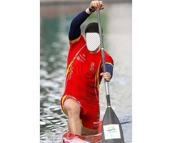 photomontage dans lequel vous serez un canoeiste ajoutant votre photo
