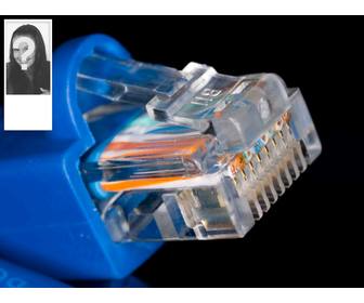 contexte twitterof un fil ethernet ou vous pouvez mettre votre photo