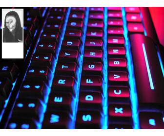 concevez votre propre fond d039ecran twitter avec votre image sur le cote contexte illuminated keyboard