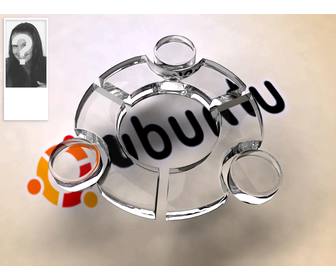 fond d039ecran pour twitter avec l039effet verre du logo ubuntu arriere-plan ou vous pouvez mettre votre photo